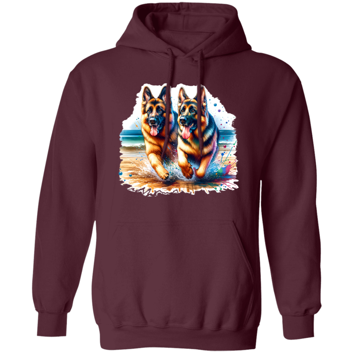 German Shepherds Running on Beach T-shirts, Hoodies and Sweatshirts