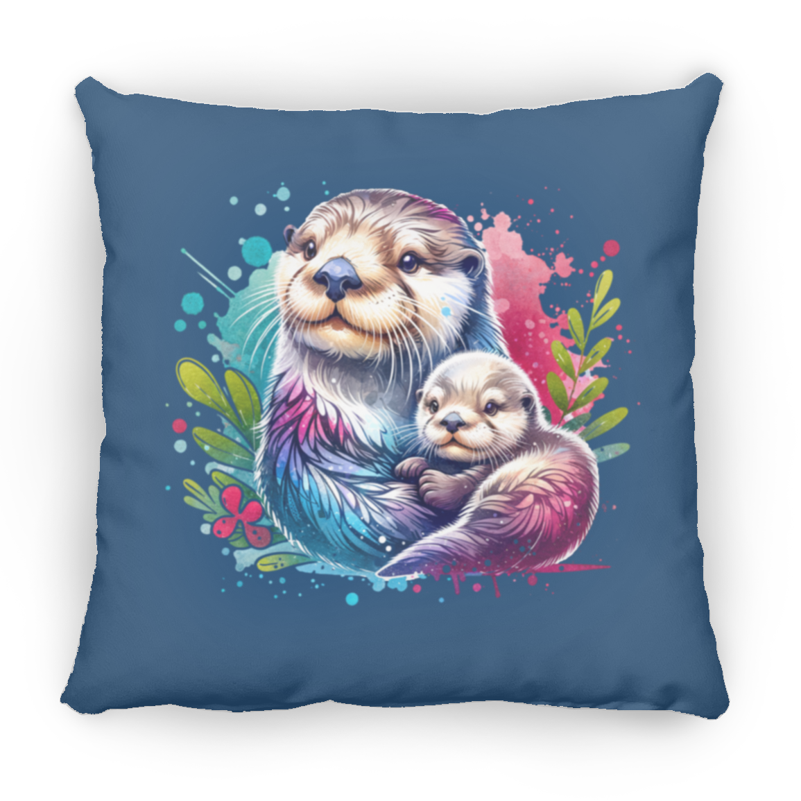 Sea Otter Mom and Baby - Pillows