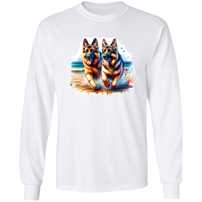 German Shepherds Running on Beach T-shirts, Hoodies and Sweatshirts