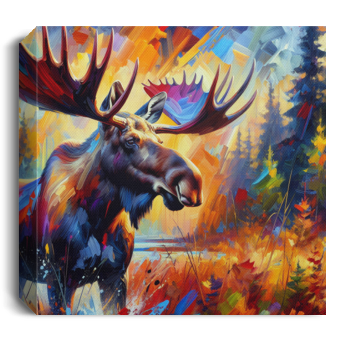 Sunset Moose - Canvas Art Prints