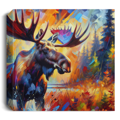 Sunset Moose - Canvas Art Prints