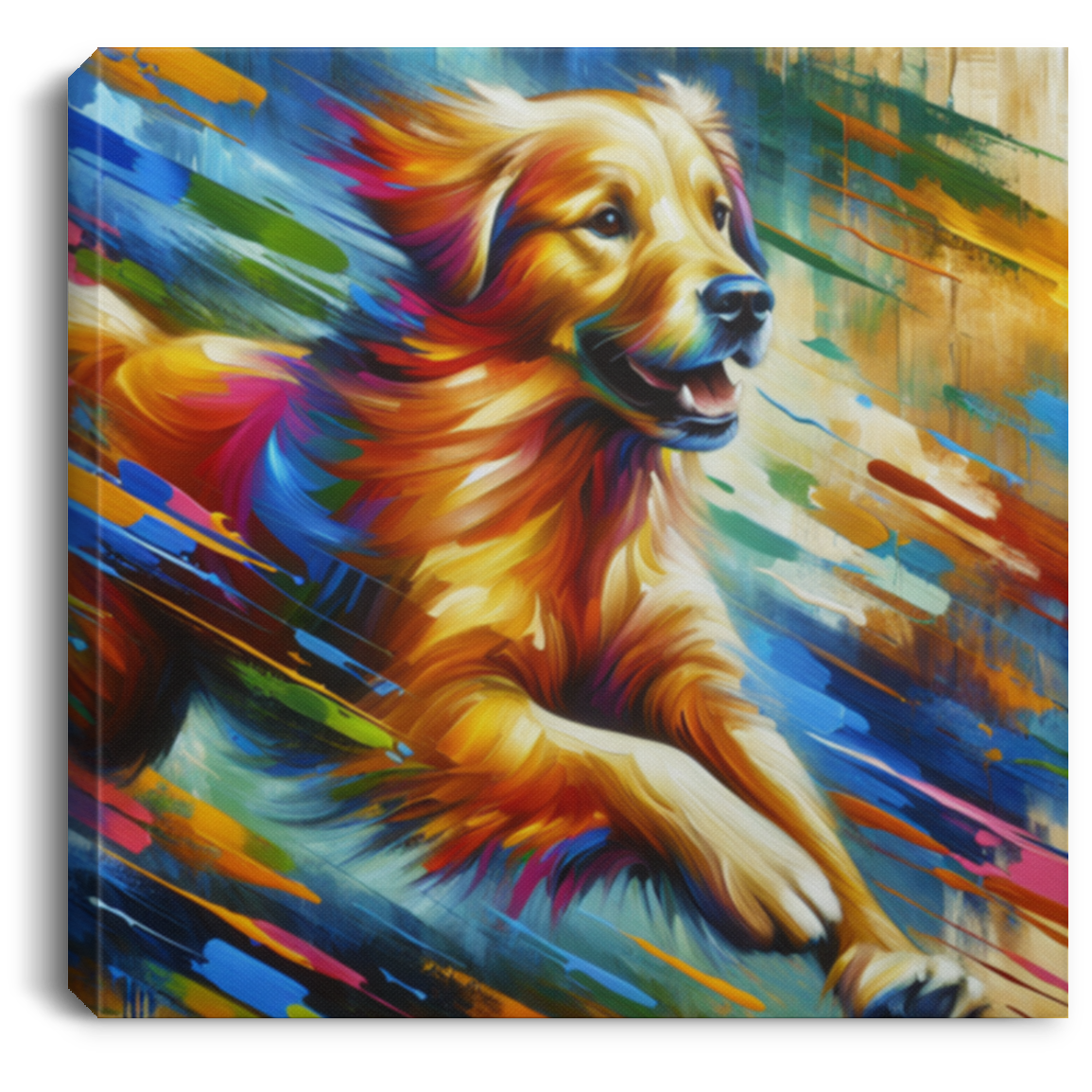 Golden Retriever Greeting - Canvas Art Prints