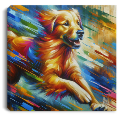 Golden Retriever Greeting - Canvas Art Prints