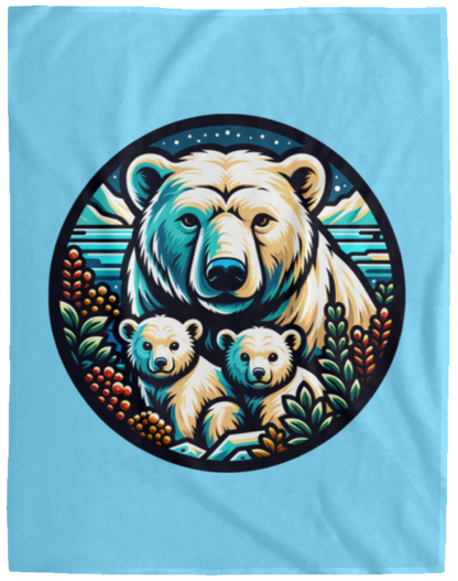 Polar Bear Circle Fleece Blankets