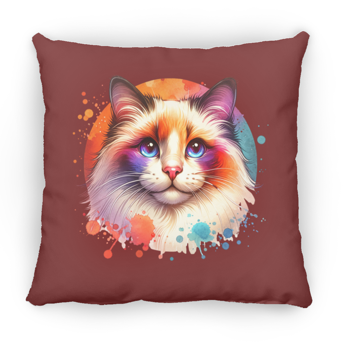 Longhair Tortie Point Cat - Pillows