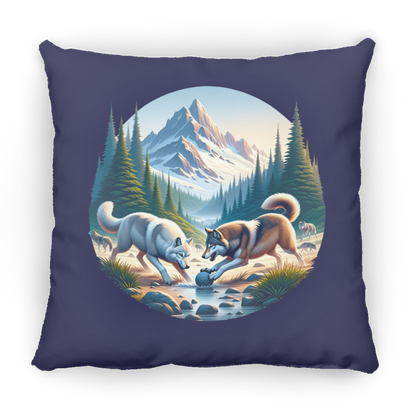 Wolves Playing - Pillows