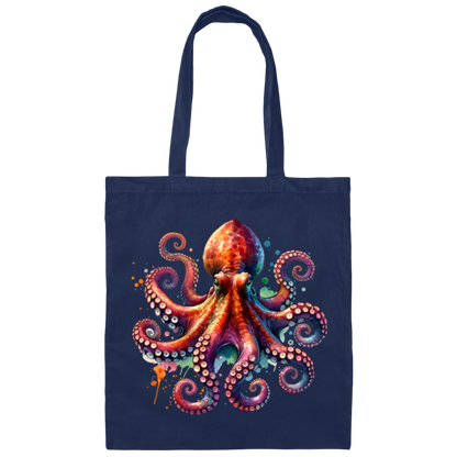 Octopus Front - Canvas Tote Bag