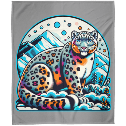 Snow Leopard Graphic Fleece Blankets