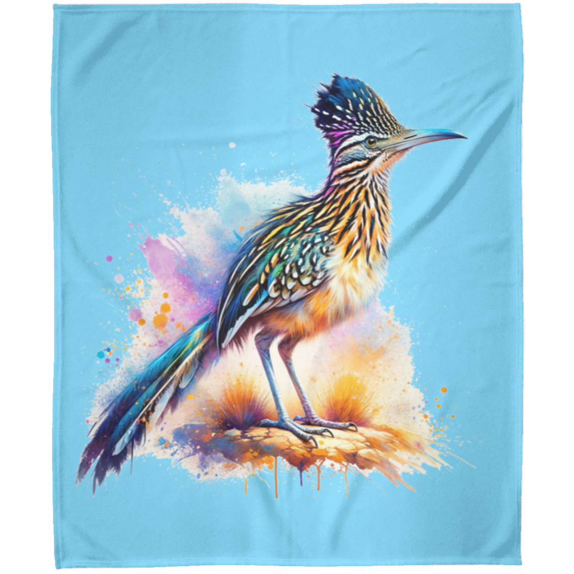 Standing Roadrunner Fleece Blankets