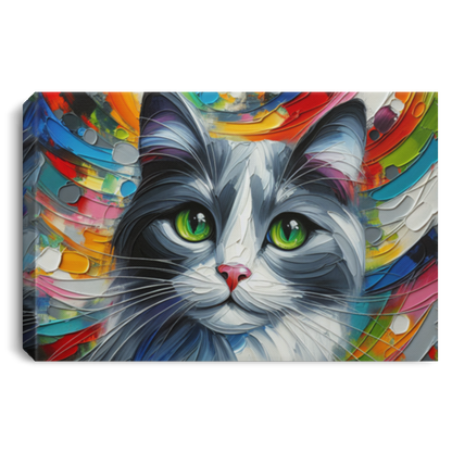 Grey and White Cat - Canvas Art Prints