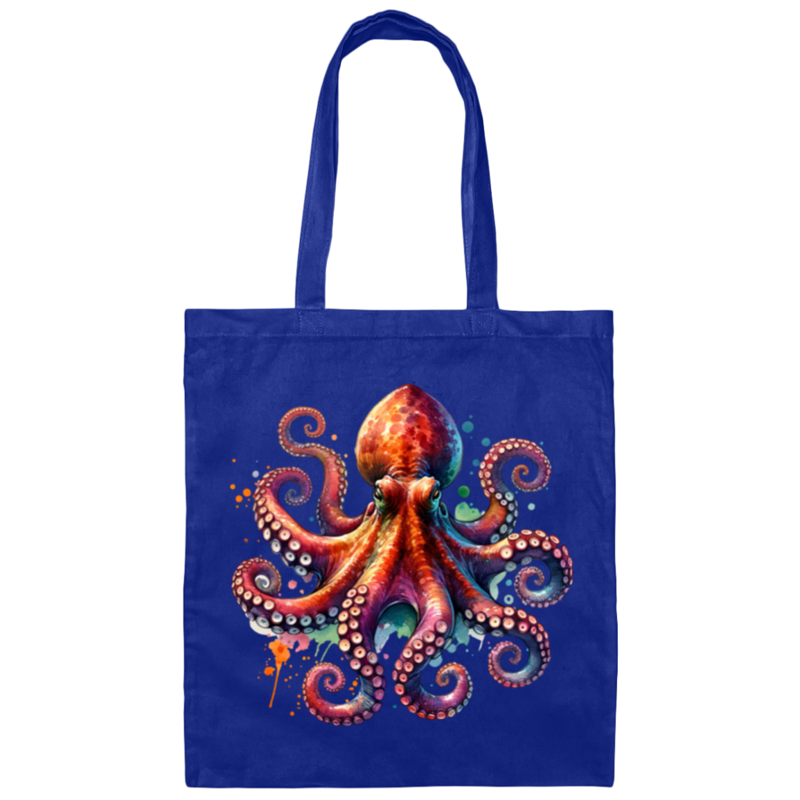 Octopus Front - Canvas Tote Bag