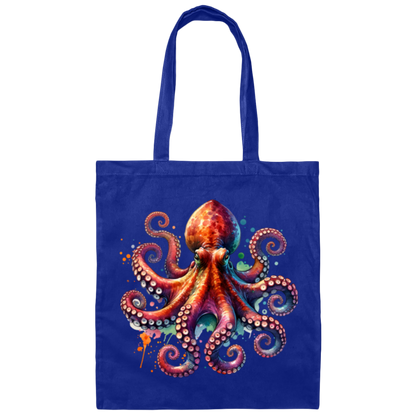 Octopus Front - Canvas Tote Bag