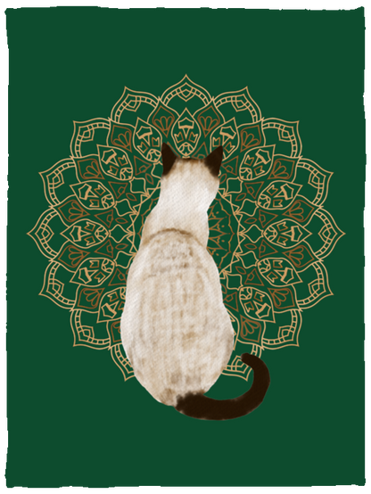 Zen Cat - Siamese Seal Point Fleece Blankets