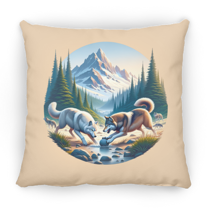 Wolves Playing - Pillows