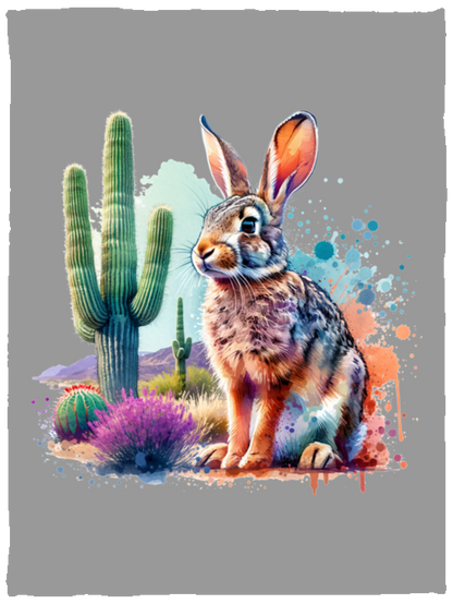 Jackrabbit with Saguaro Fleece Blankets