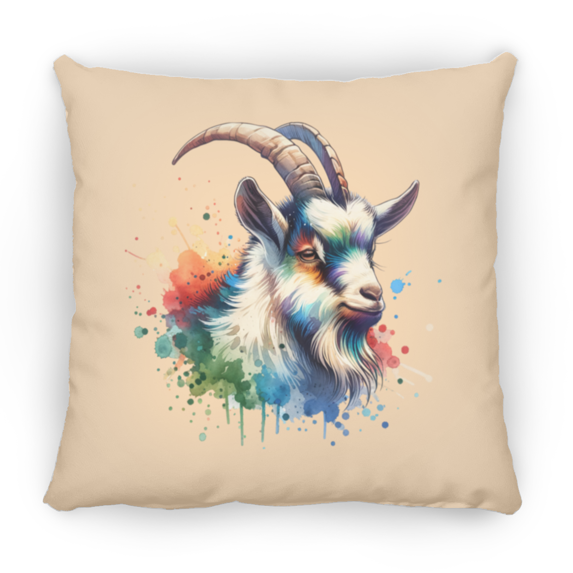 Goat Portrait Watercolor - Pillows