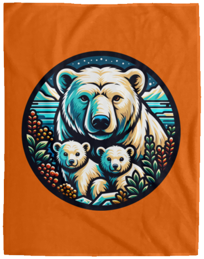 Polar Bear Circle Fleece Blankets