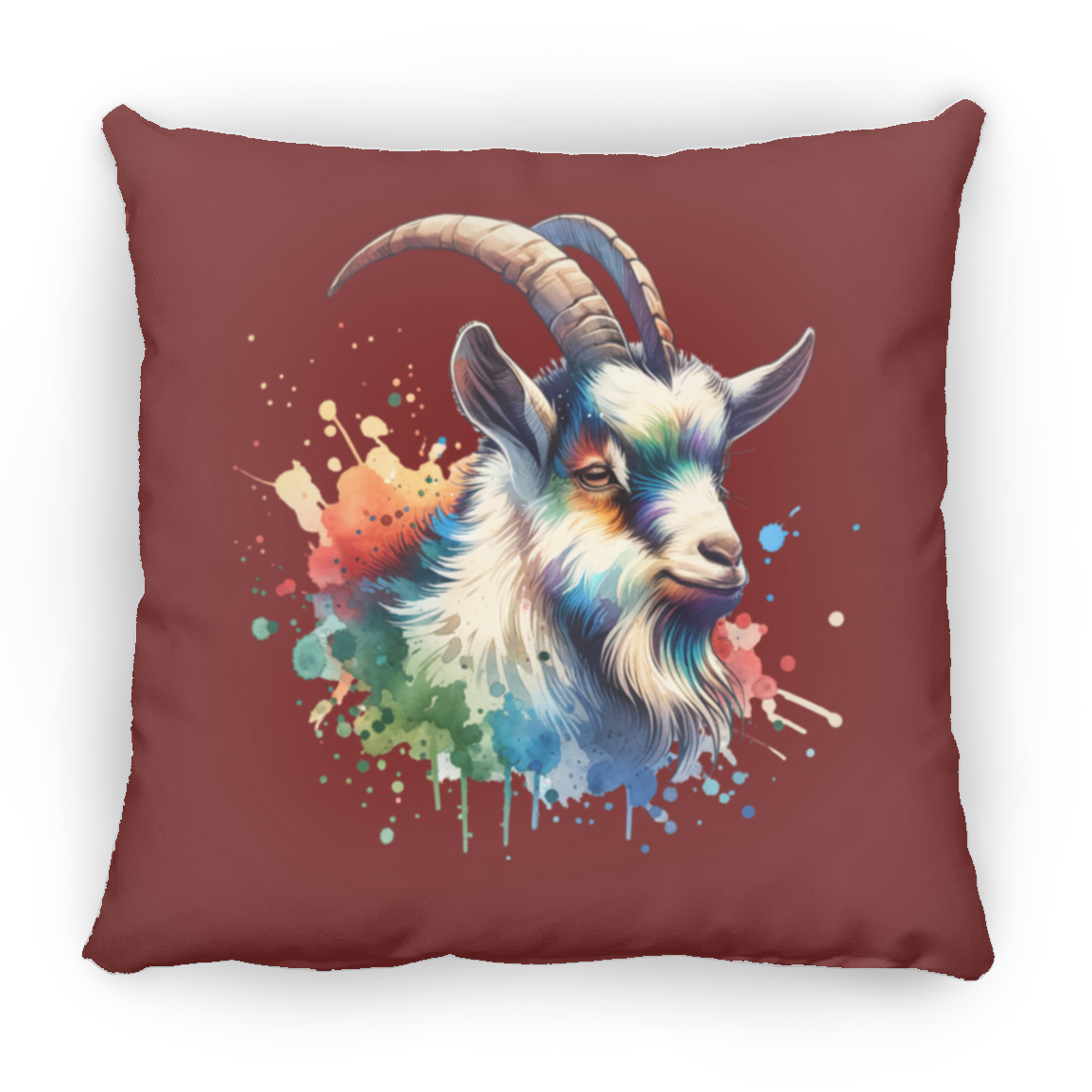 Goat Portrait Watercolor - Pillows