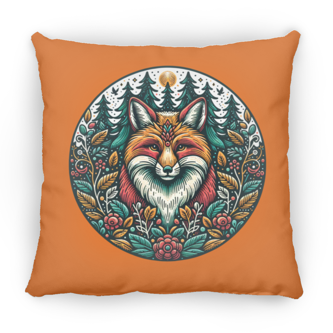 Fox Circle Folk Art - Pillows