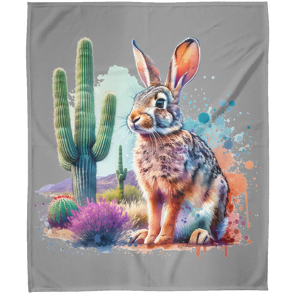 Jackrabbit with Saguaro Fleece Blankets