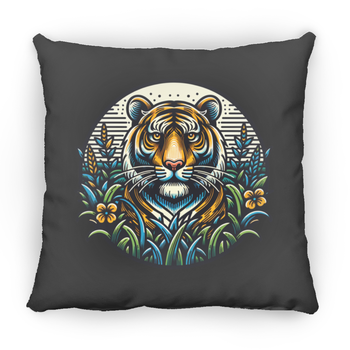 Tiger Graphic Circle - Pillows