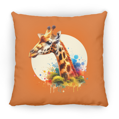 Giraffe Circle Watercolor - Pillows