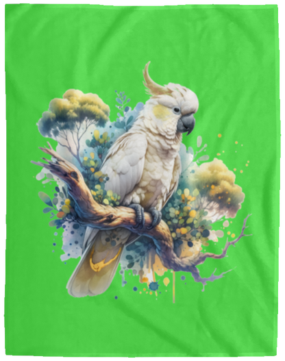 Cockatoo in Tree Fleece Blankets