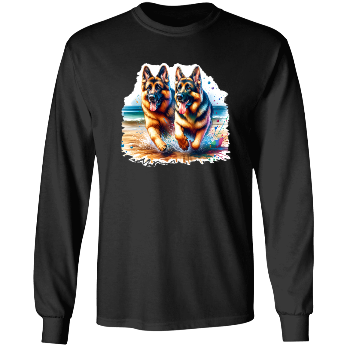 German Shepherds Running on Beach T-shirts, Hoodies and Sweatshirts