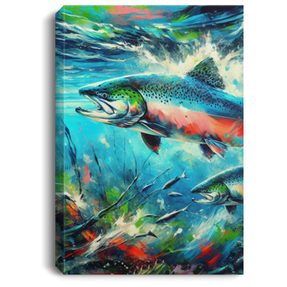 Salmon Returning - Canvas Art Prints