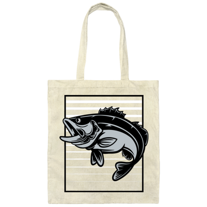 Bass Stripes - Canvas Tote Bag