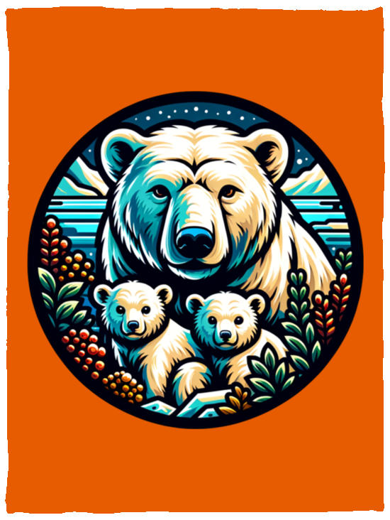 Polar Bear Circle Fleece Blankets