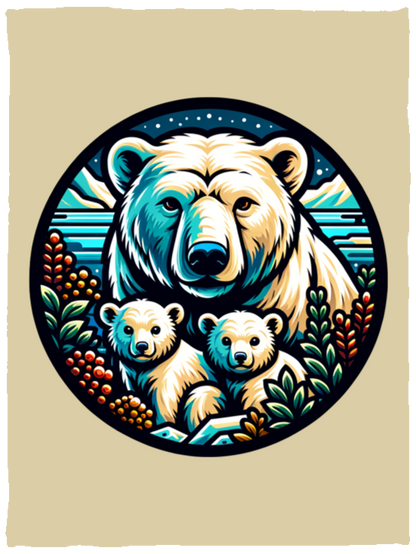 Polar Bear Circle Fleece Blankets