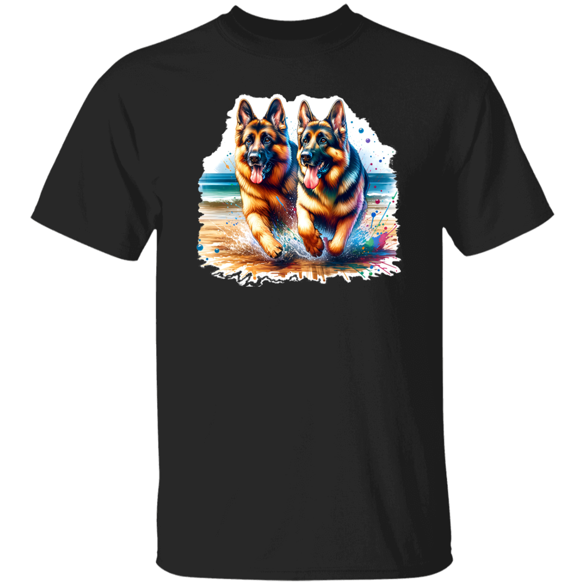 German Shepherds Running on Beach T-shirts, Hoodies and Sweatshirts