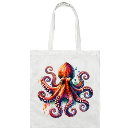 Octopus Front - Canvas Tote Bag