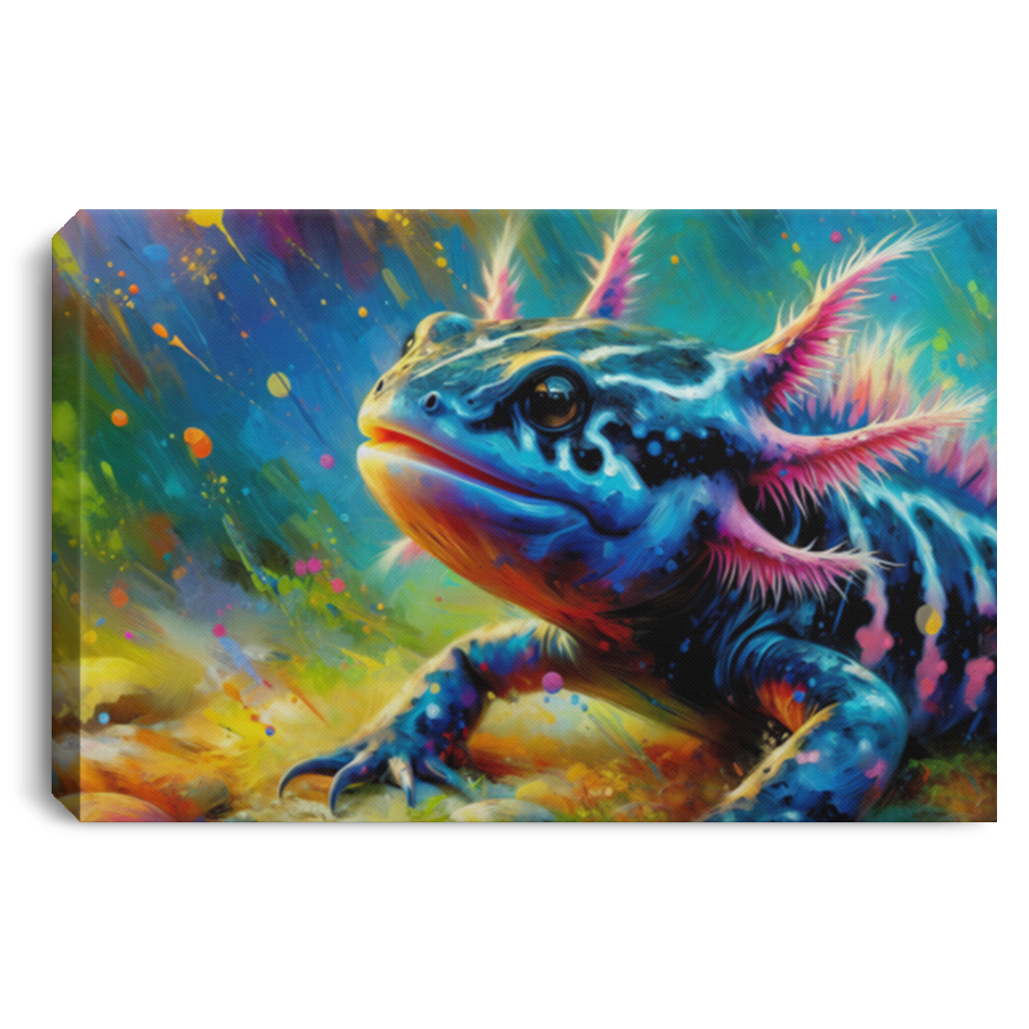 Axolotl Glow - Canvas Art Prints