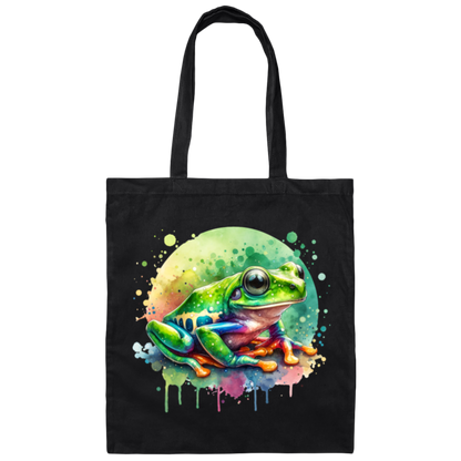 Treefrog Bubble Canvas Tote Bag