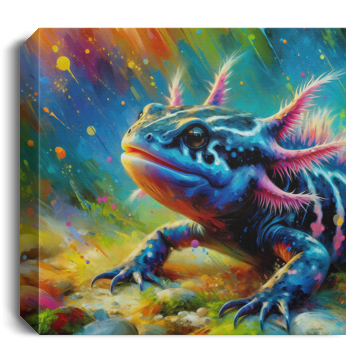 Axolotl Glow - Canvas Art Prints