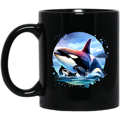 Orca and Calf in Strait of Juan de Fuca Mugs