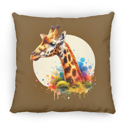 Giraffe Circle Watercolor - Pillows