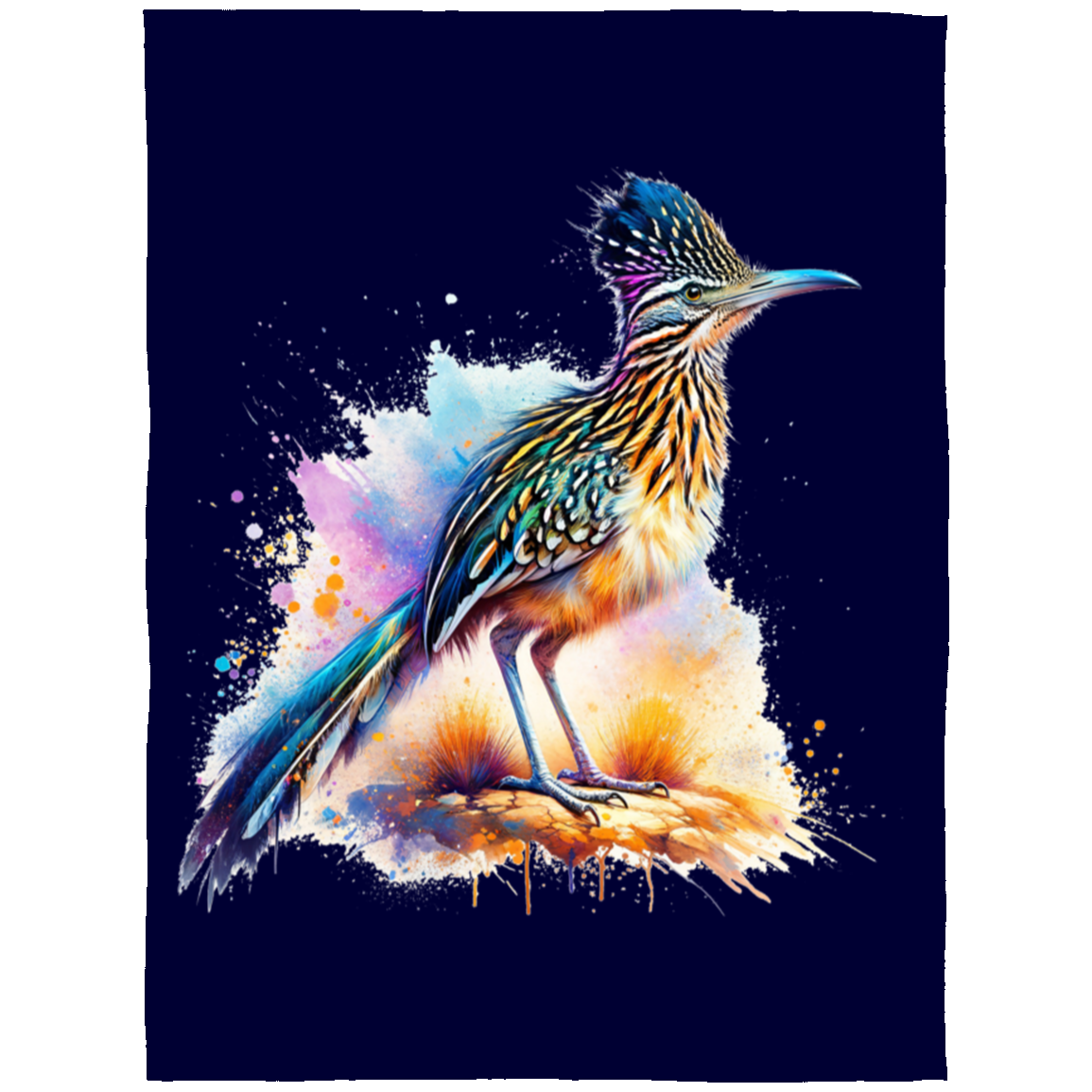 Standing Roadrunner Fleece Blankets