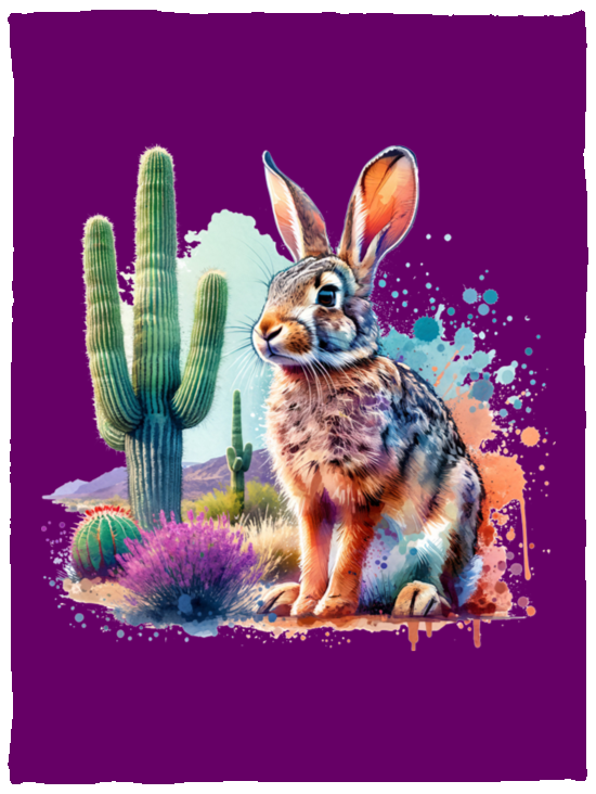 Jackrabbit with Saguaro Fleece Blankets