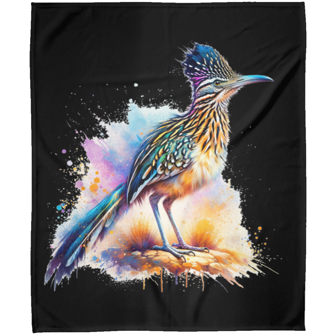 Standing Roadrunner Fleece Blankets