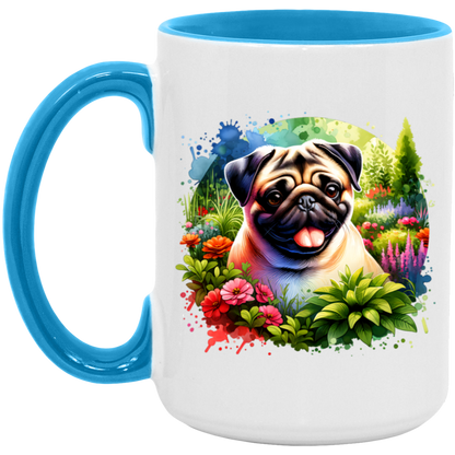 Pug in Garden Mugs