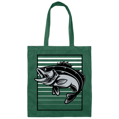 Bass Stripes - Canvas Tote Bag