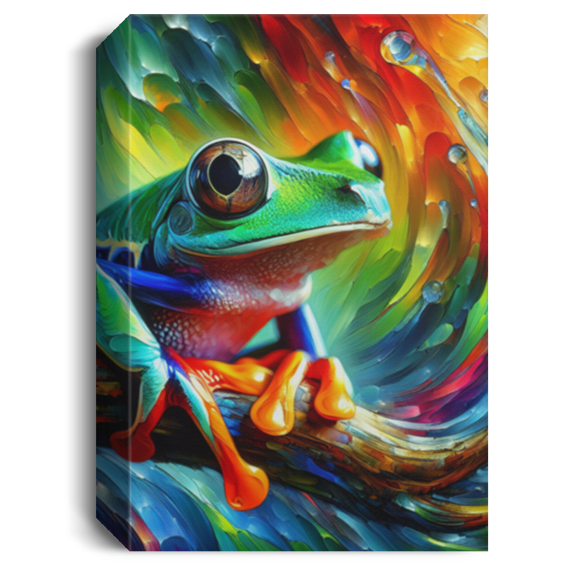 Treefrog Swirl - Canvas Art Prints