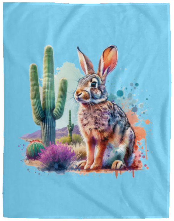 Jackrabbit with Saguaro Fleece Blankets