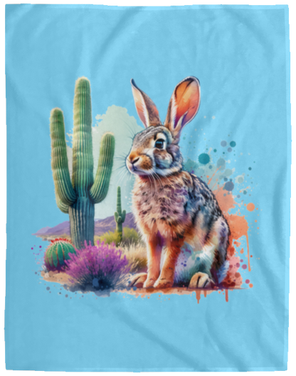 Jackrabbit with Saguaro Fleece Blankets