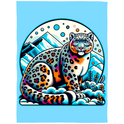 Snow Leopard Graphic Fleece Blankets