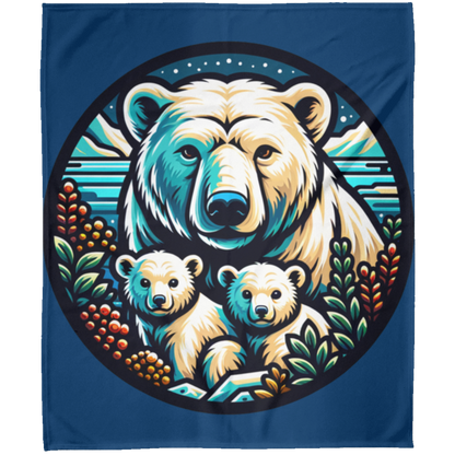 Polar Bear Circle Fleece Blankets