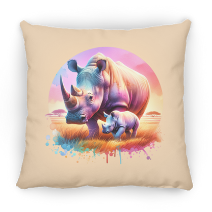 Rhino Mom and Baby - Pillows